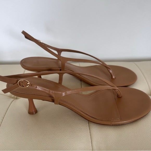 MNG Women's Brown Strappy Leather Kitten Heel
Sandals, Size 41 (US 10) - Picture 4 of 10